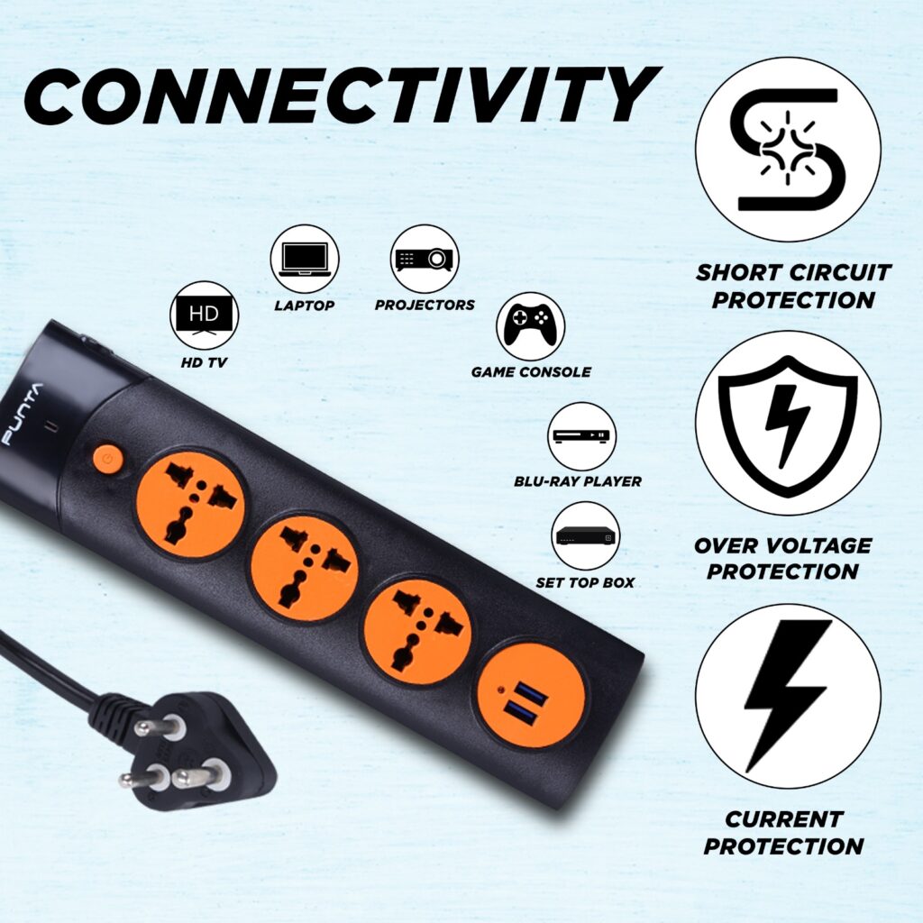 Power Strip with USB Charging Ports Puntaglobal