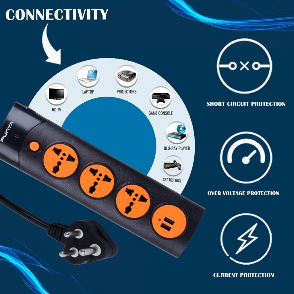Power Strip with USB Charging Ports Puntaglobal